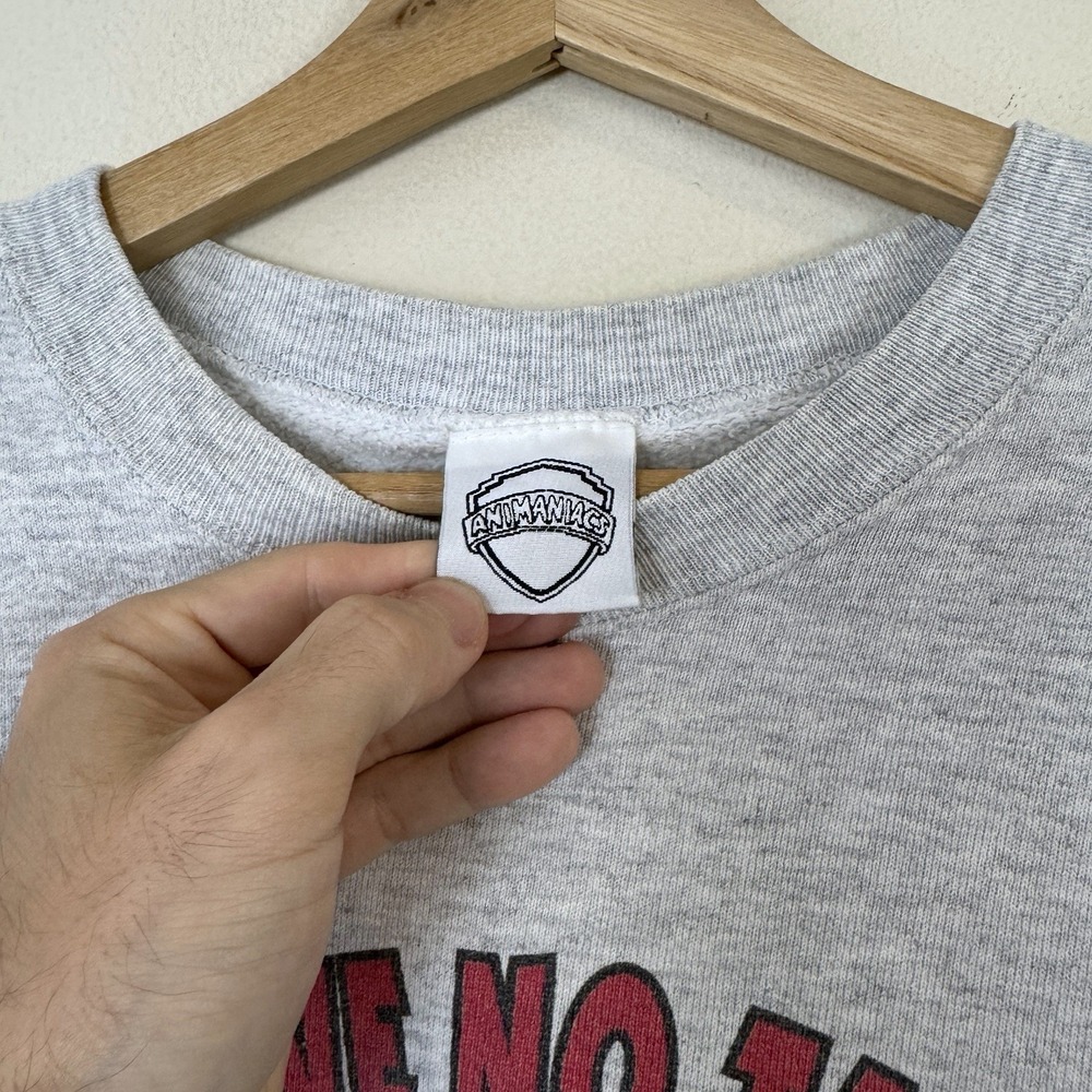 Vintage 90's Animaniacs Wakko Yakko Dot Cartoon Grey Sweatshirt - XL - Picture 4 of 5